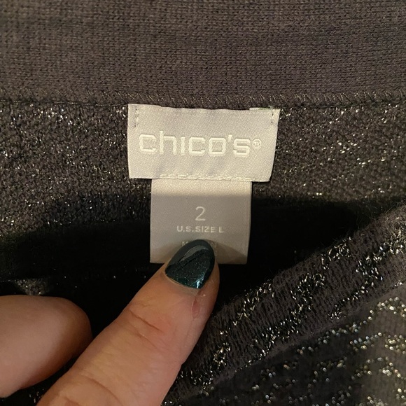 Chico's Shimmering Dark Gray sweater - Picture 5 of 5